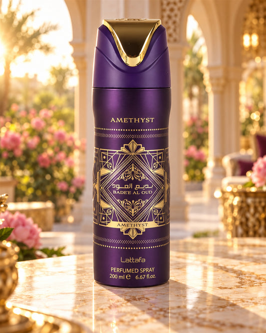Badee Al Oud Amethyst Body Spray de Lattafa – ambientación