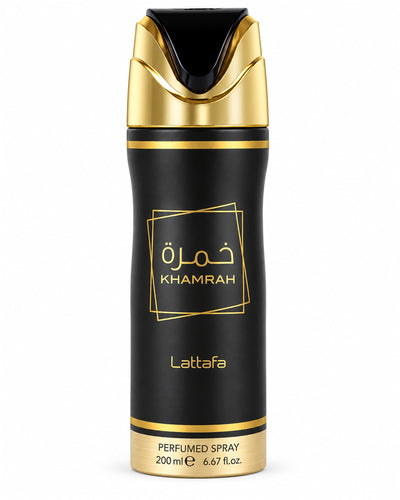 Khamrah Body Spray de Lattafa – frasco de frente