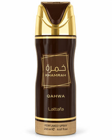 Khamrah Qahwa Body Spray de Lattafa – frasco de frente