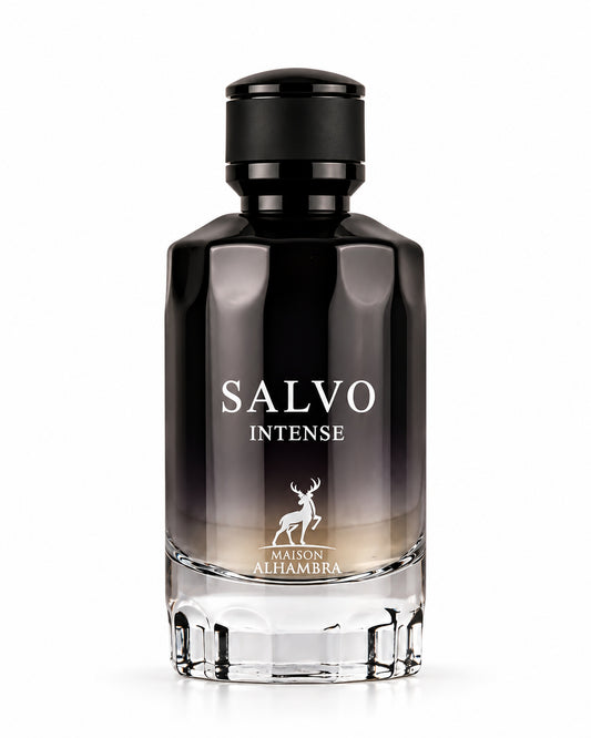 Salvo Intense Men Eau de Parfum de Maison Alhambra – frasco de frente