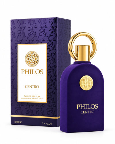 Philos Centro Eau de Parfum de Maison Alhambra – frasco con caja