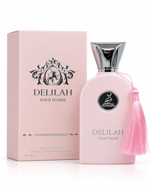 Delilah Eau de Parfum de Maison Alhambra – frasco con caja