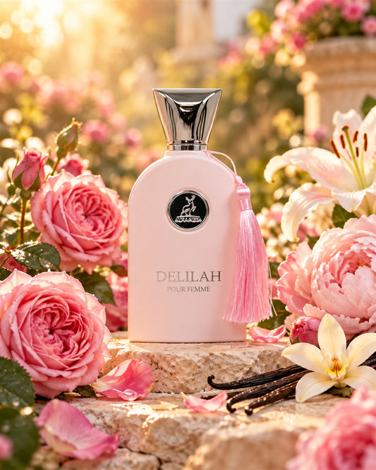 Delilah Eau de Parfum de Maison Alhambra – paisaje inspirado en sus notas