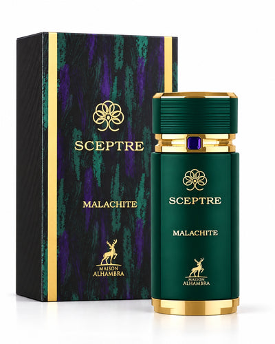 Sceptre Malachite Eau de Parfum de Maison Alhambra – frasco con caja