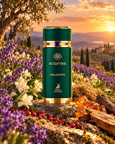Sceptre Malachite Eau de Parfum de Maison Alhambra – paisaje inspirado en sus notas