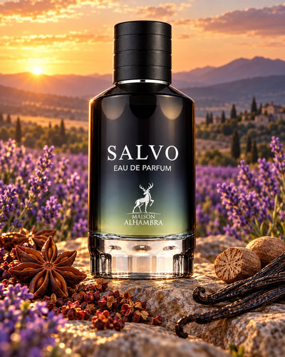 Salvo Men Eau de Parfum de Maison Alhambra – paisaje inspirado en sus notas