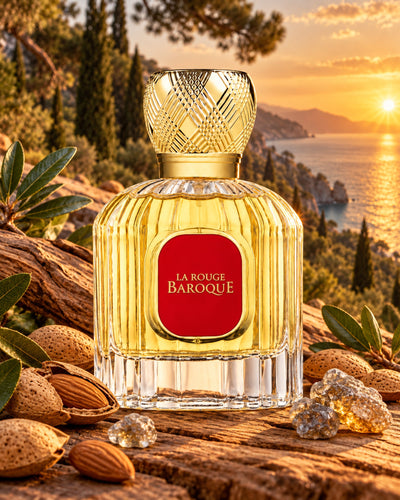 La Rouge Baroque Eau de Parfum de Maison Alhambra – paisaje inspirado en sus notas