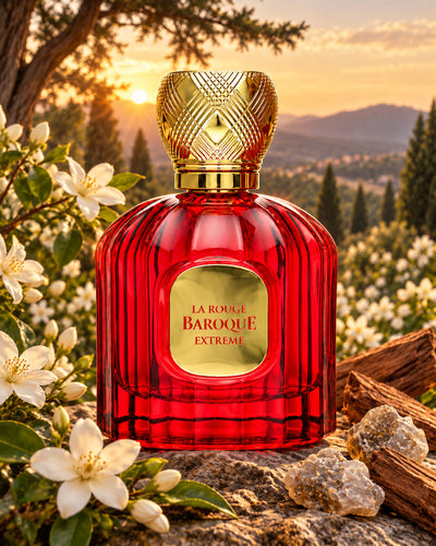 La Rouge Baroque Extreme Eau de Parfum de Maison Alhambra – paisaje inspirado en sus notas