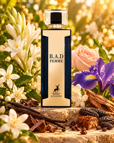 B.A.D. Femme Eau de Parfum de Maison Alhambra – paisaje inspirado en sus notas