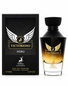 Victorioso Nero Eau de Parfum de Maison Alhambra – frasco con caja