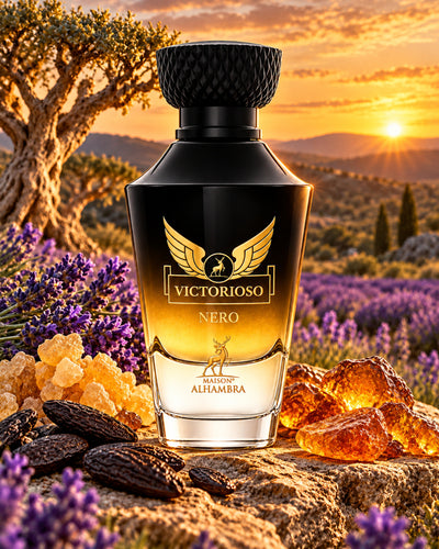 Victorioso Nero Eau de Parfum de Maison Alhambra – paisaje inspirado en sus notas