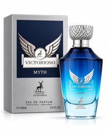 Victorioso Myth Eau de Parfum de Maison Alhambra – frasco con caja