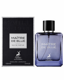 Maître de Blue Eau de Parfum de Maison Alhambra – frasco con caja