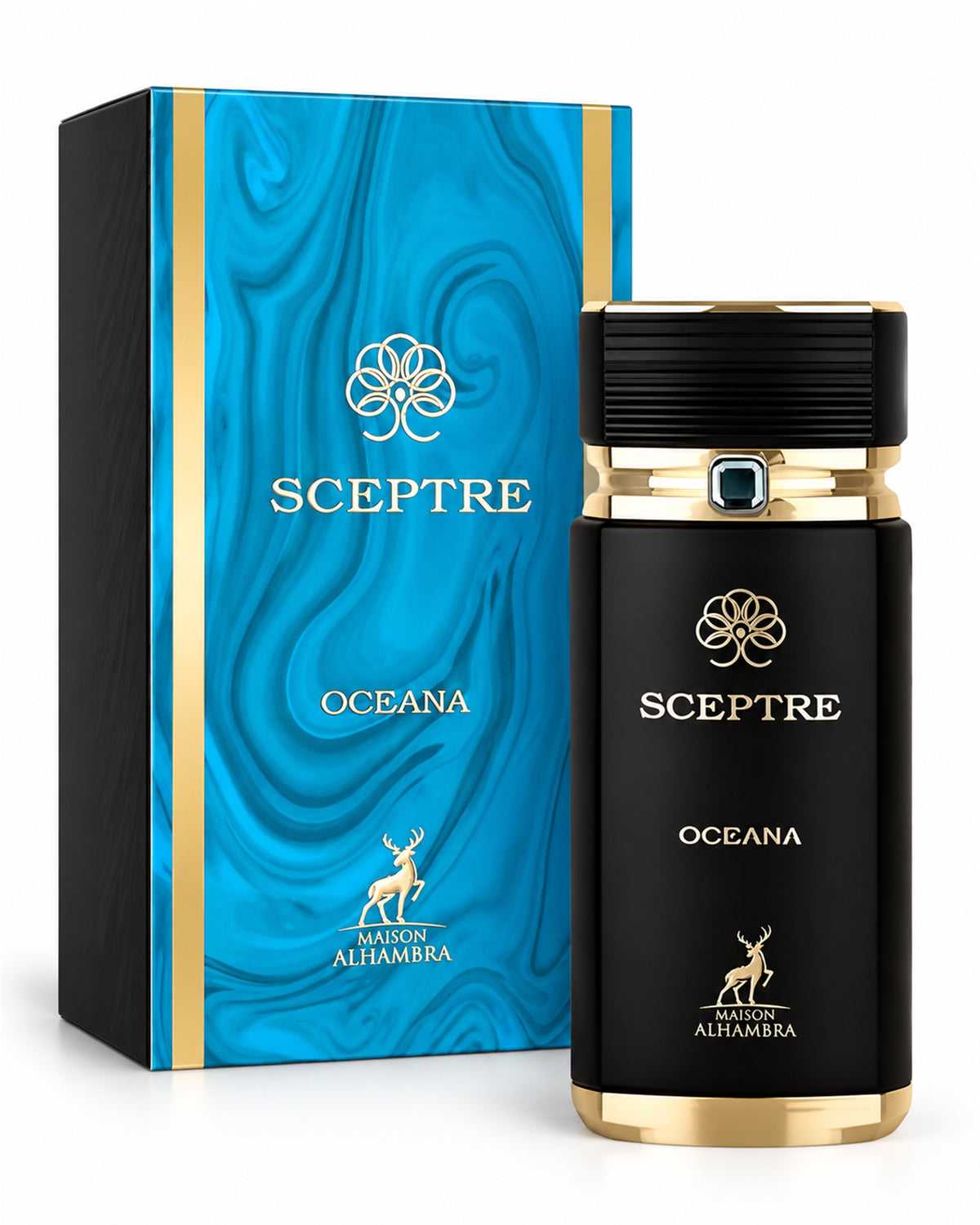 Sceptre Oceana Eau de Parfum de Maison Alhambra – frasco con caja