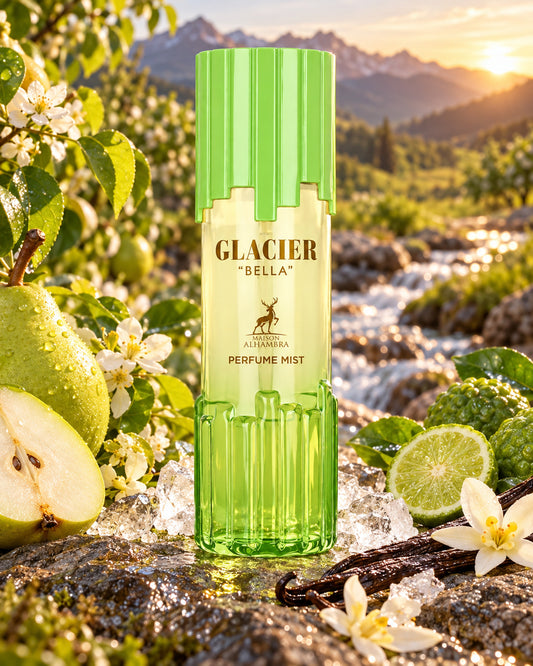 Glacier Body Mist de Maison Alhambra – paisaje inspirado en sus notas