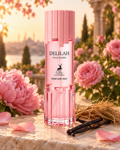 Delilah Body Mist de Maison Alhambra – paisaje inspirado en sus notas