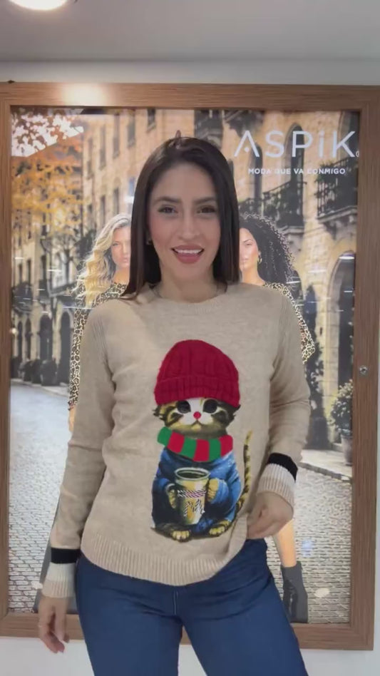Suéter Gatito Navideño – video