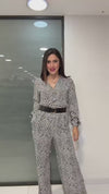 Jumpsuit Animal Print Cinturón – video
