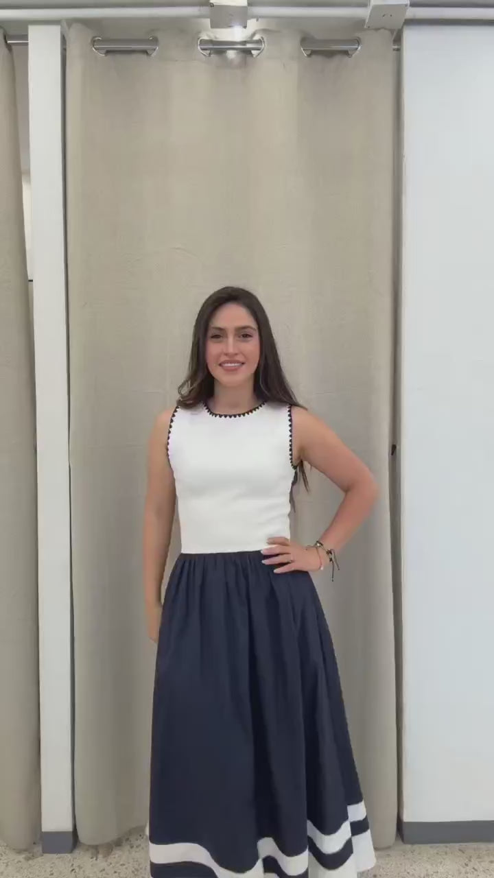 Vestido Midi Bicolor Franjas – video