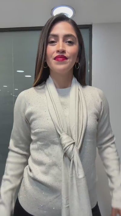 Cárdigan Estola Pompones – video