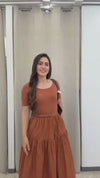 Vestido Largo Vuelo Cinturón – video