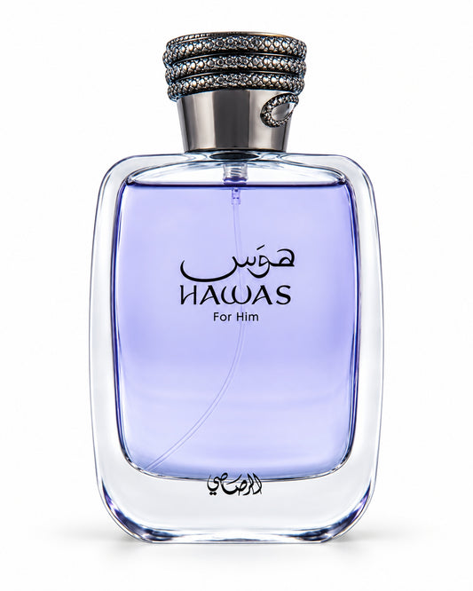 Hawas For Him Eau de Parfum de Rasasi – frasco de frente