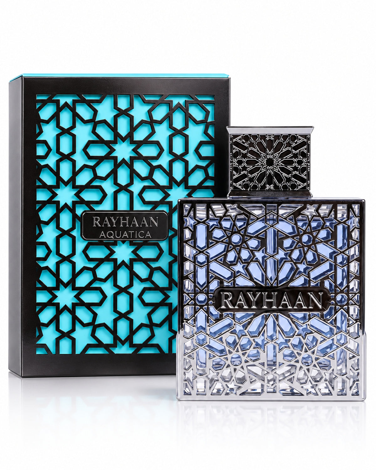 Aquatica Eau de Parfum de Rayhaan – frasco con caja